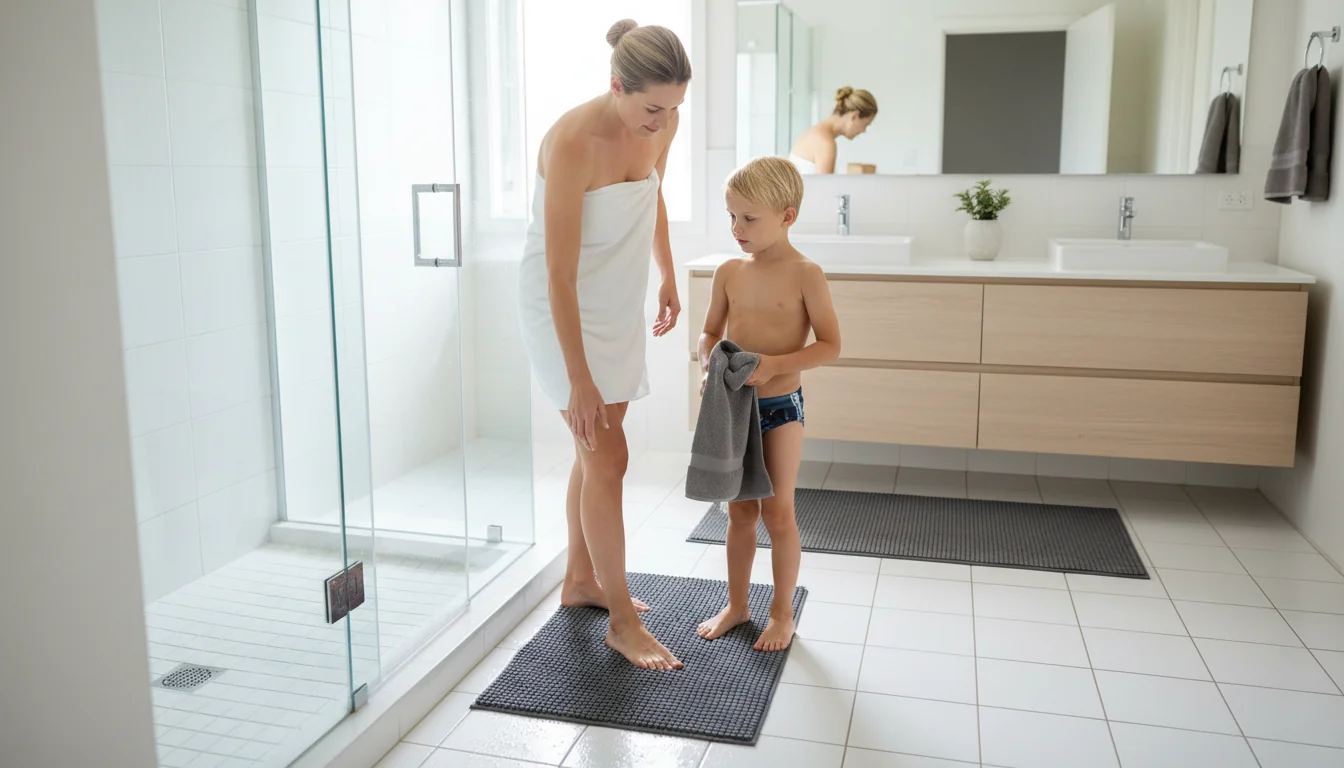 Rutschfeste Badezimmer-Checkliste für Großfamilien - detail