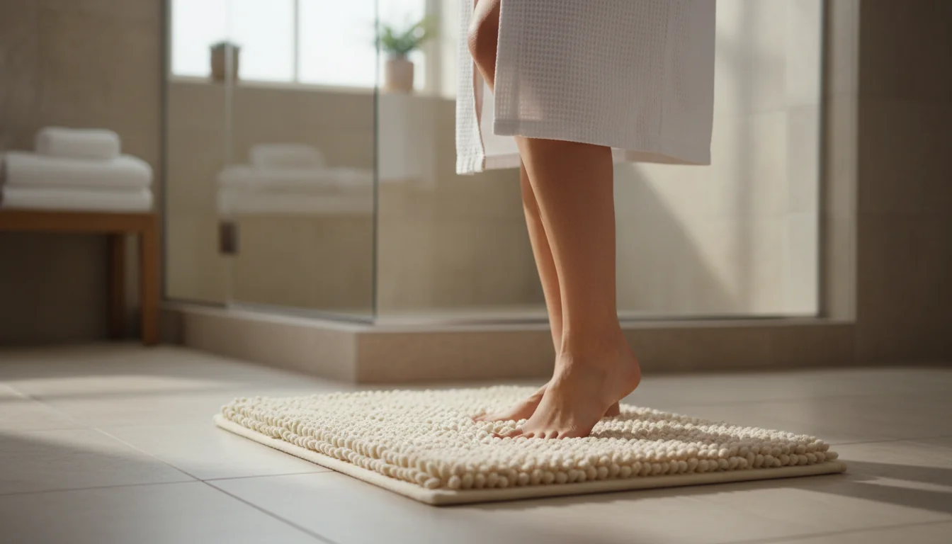 Tapis de bain chenille tout doux: idéals pour pieds sensibles - ambiance