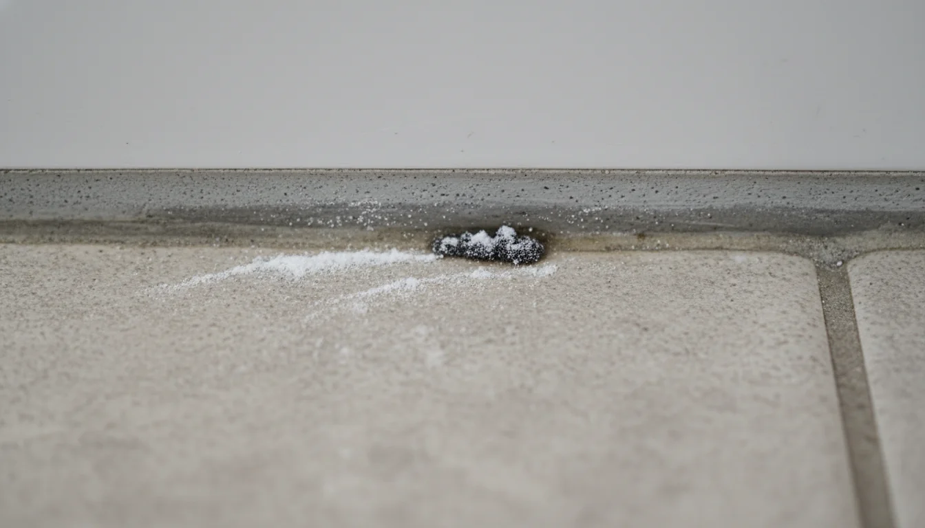 Taches d’humidité au pied de la baignoire qui reviennent - detail