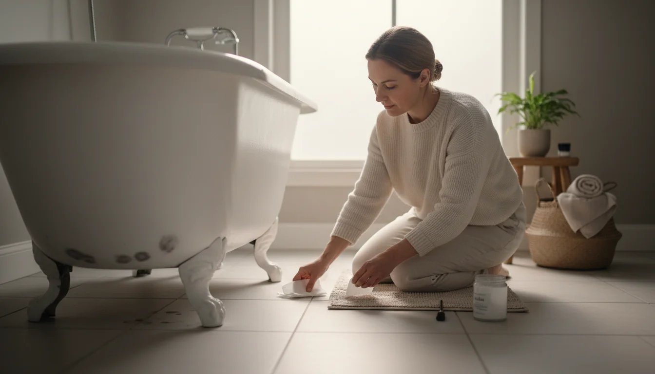 Taches d’humidité au pied de la baignoire qui reviennent - ambiance