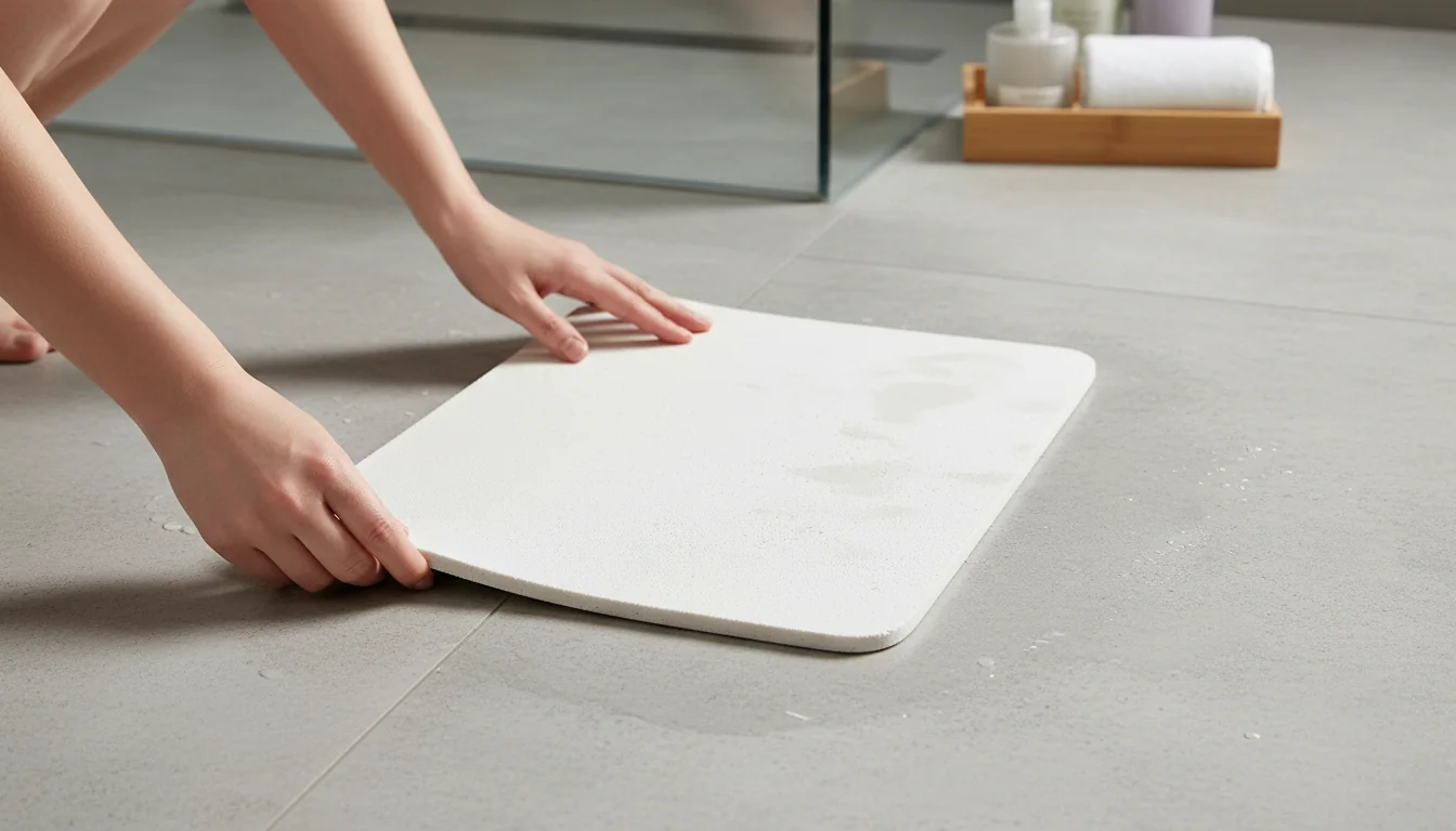 Hand Bamboo or Diatomite Mat – Hygiene & Drying Compared - detail