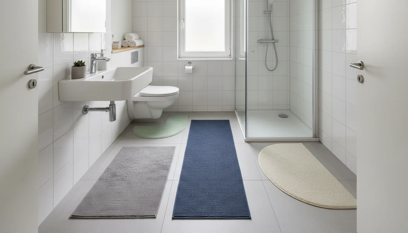 Tapis de bain pour petites salles d’eau: options gain de place - decor