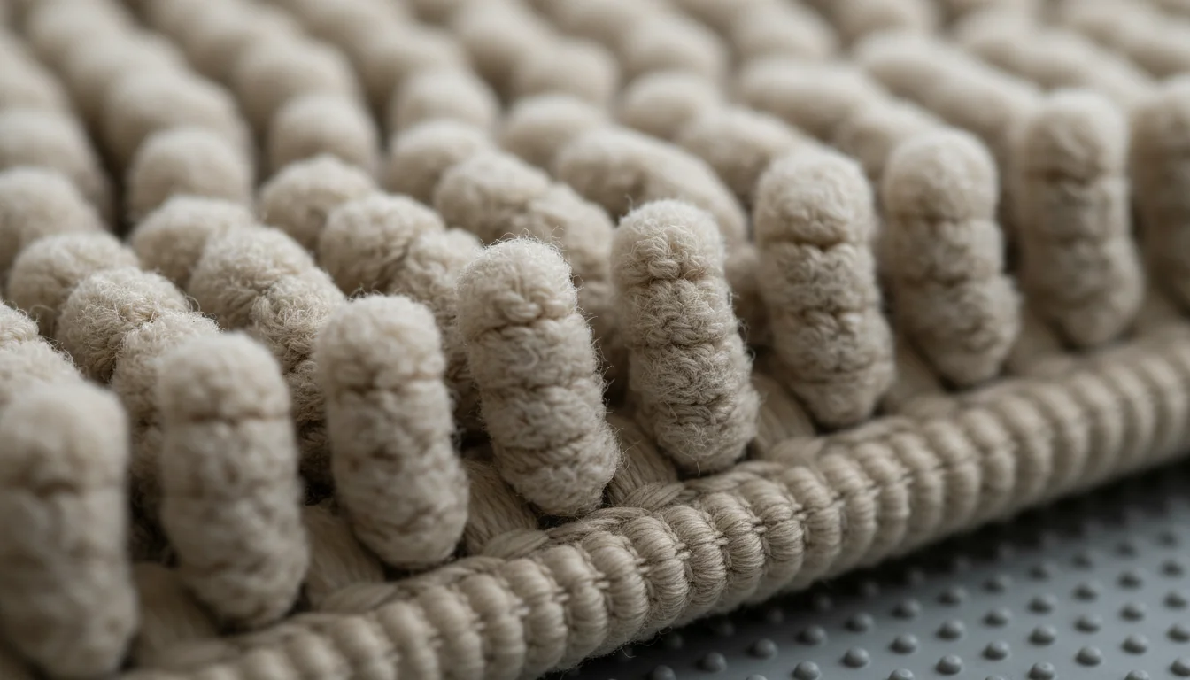 Tapis de bain haut de gamme: finitions premium et durables - detail
