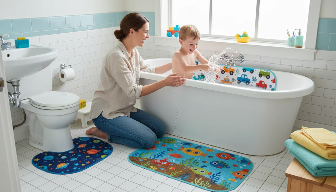 Tapis de bain originaux: motifs fun pour salle de bain enfant - decor