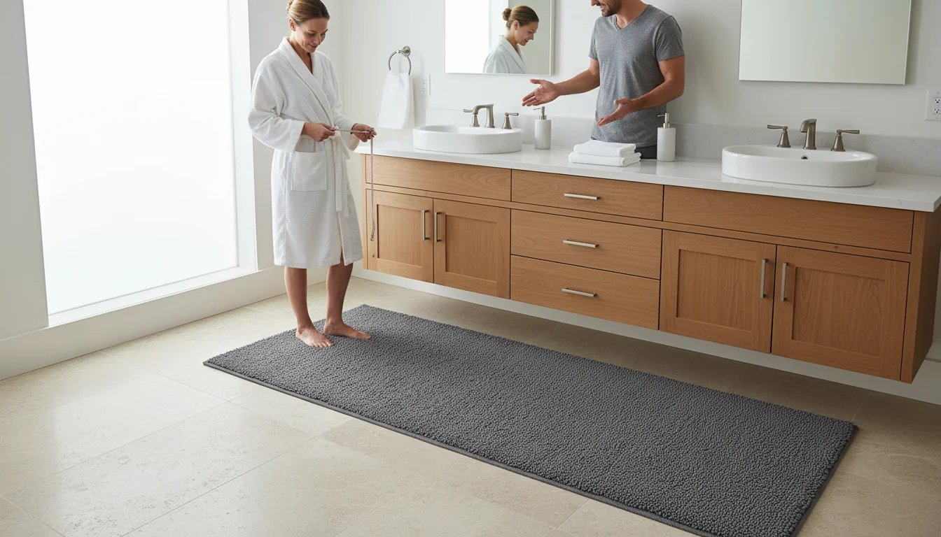 Grand tapis de bain pour doubles vasques: sélection pratique - decor