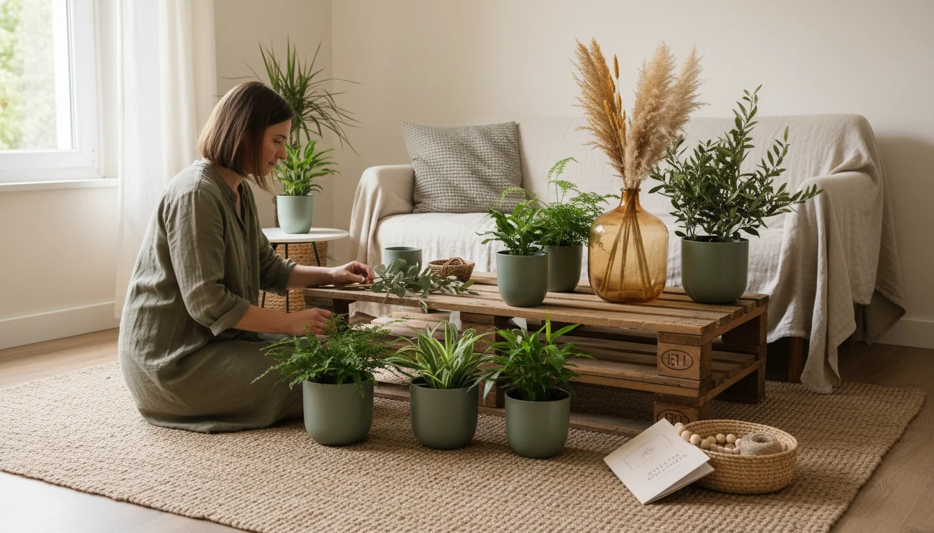 Décoration végétale slow : palettes, matières et couleurs - lifestyle