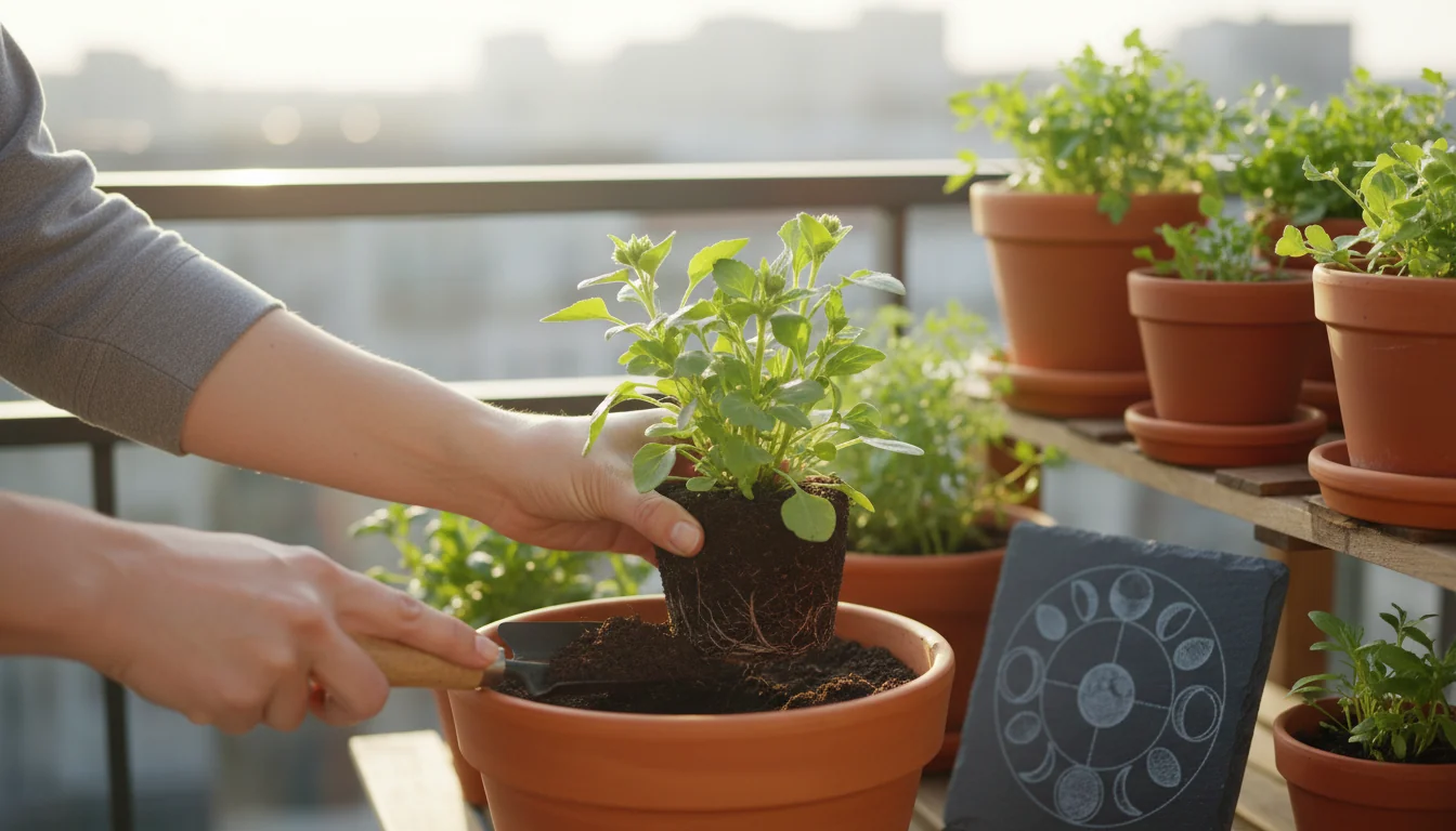 Lune et jardinage doux : rythmes naturels sur votre balcon - tutorial