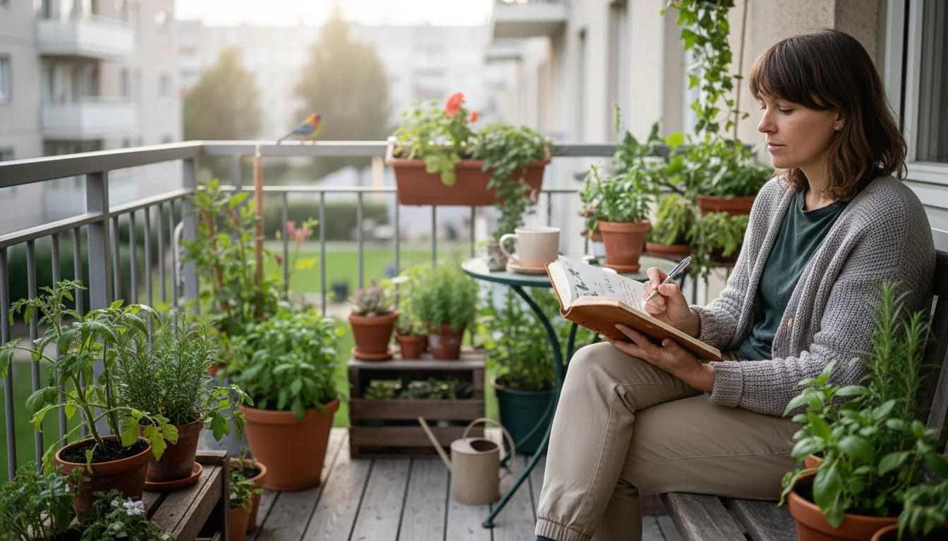 Journal de jardin urbain : écrire pour ralentir et voir - decor