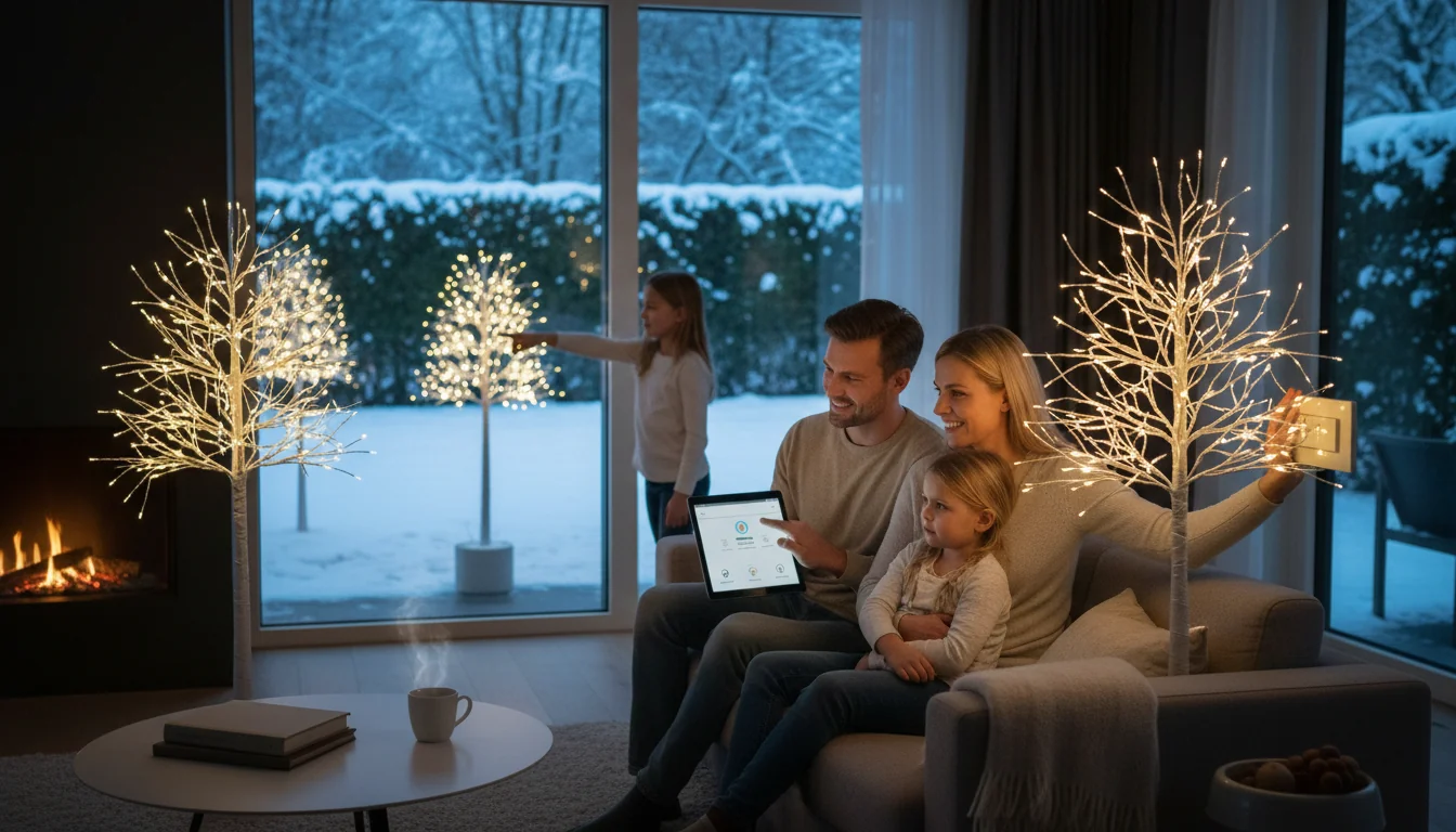 Arbres lumineux connectés: minuteries, variateurs, apps - lifestyle