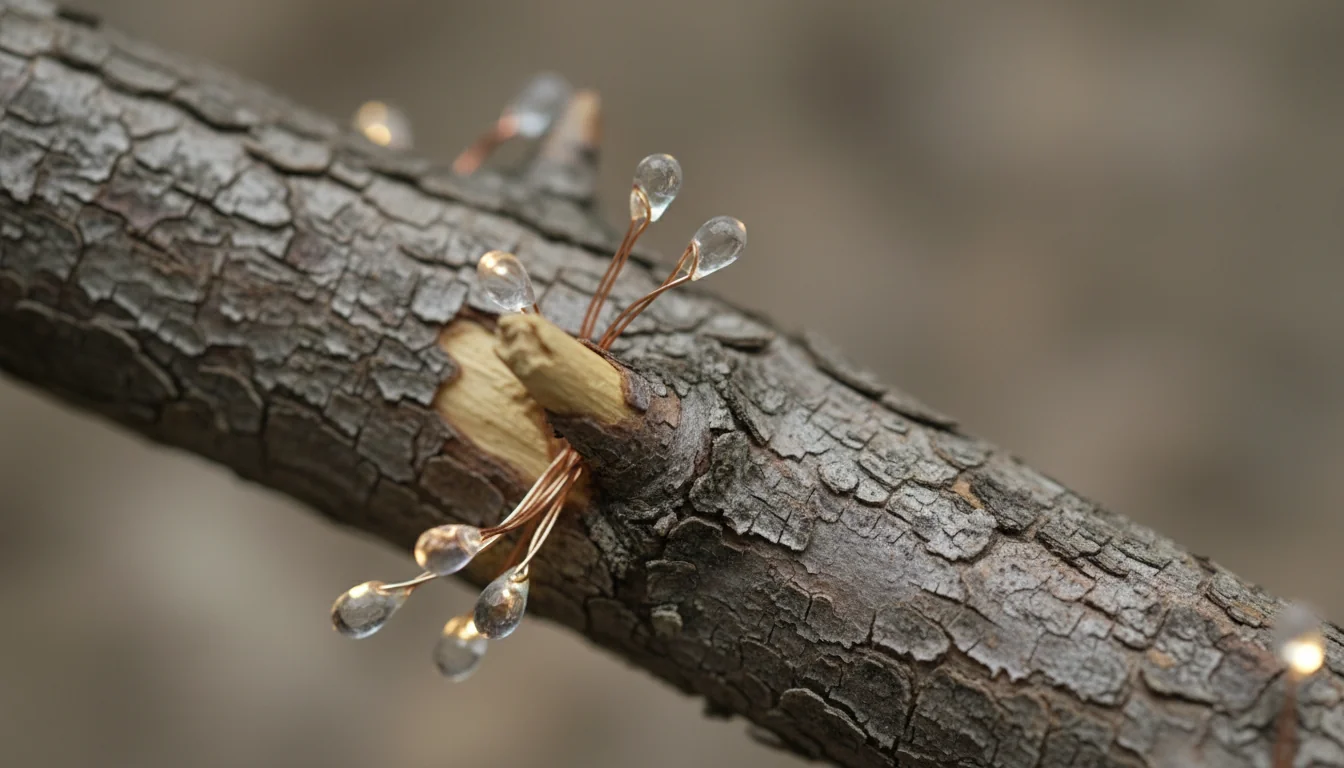 DIY: transformer une branche en arbre lumineux esprit bois - detail