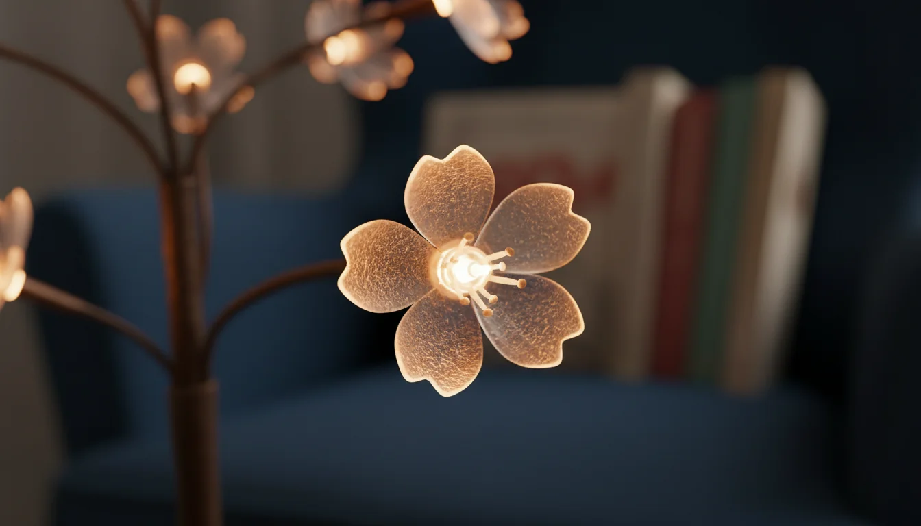 Coins lecture cosy: mise en scène avec arbre lumineux - detail