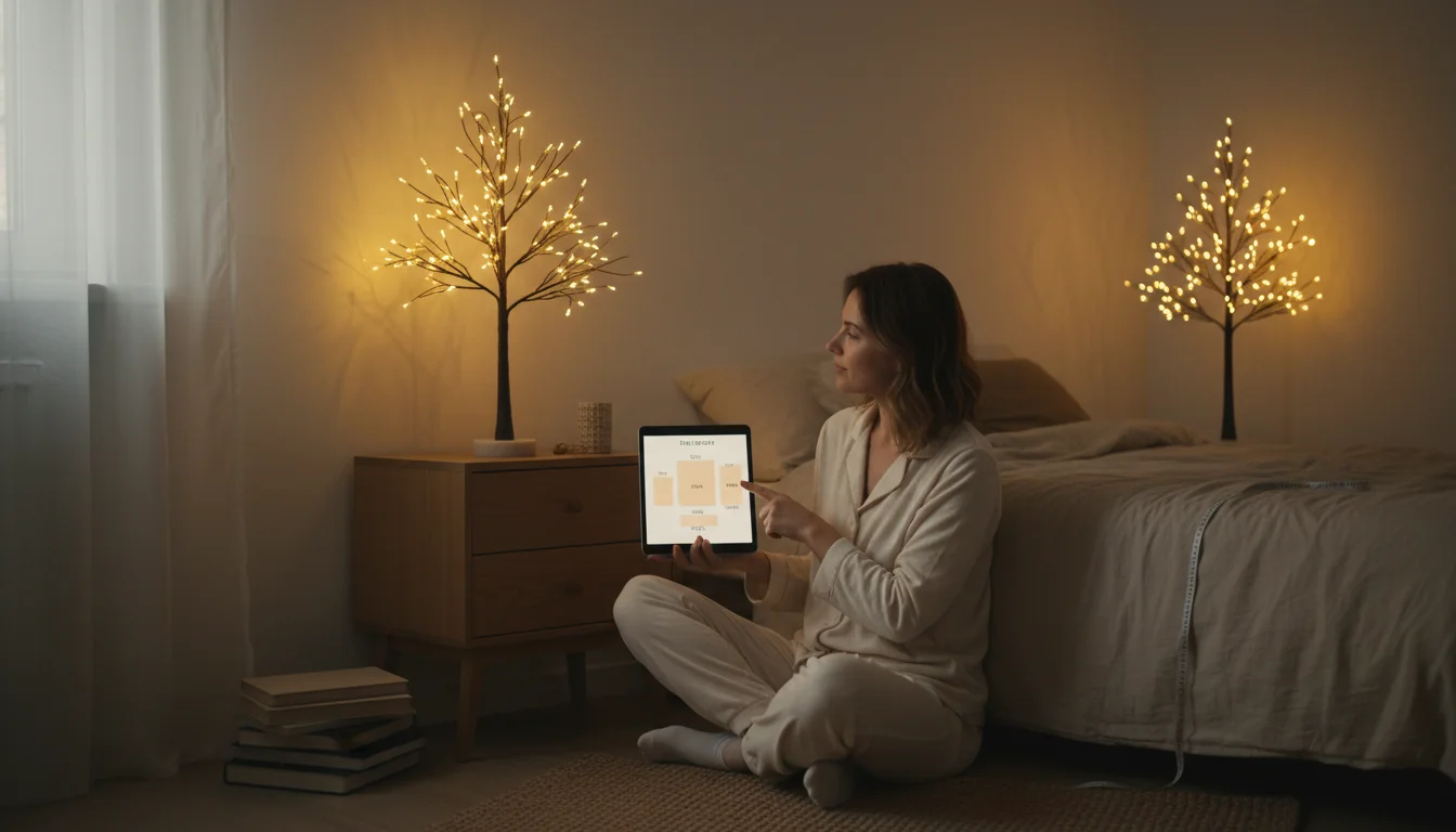 Arbre lumineux: guide des tailles pour salon et chambre - lifestyle
