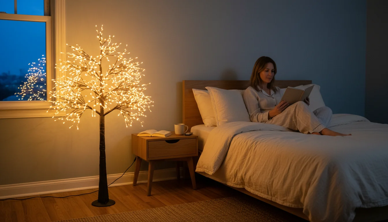 Arbre lumineux chambre: ambiance apaisante et sûre - decor