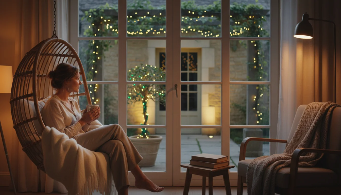 Guirlandes et arbres lumineux: câblage discret et chic - ambiance
