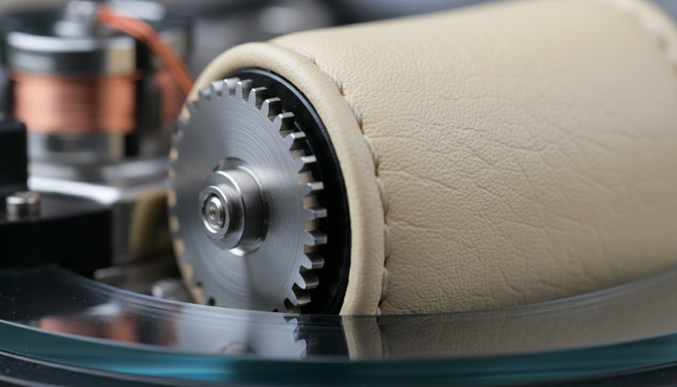 Gros plan sur le mécanisme à rouages dorés, mettant en valeur la sophistication et précision des réglages TPD.