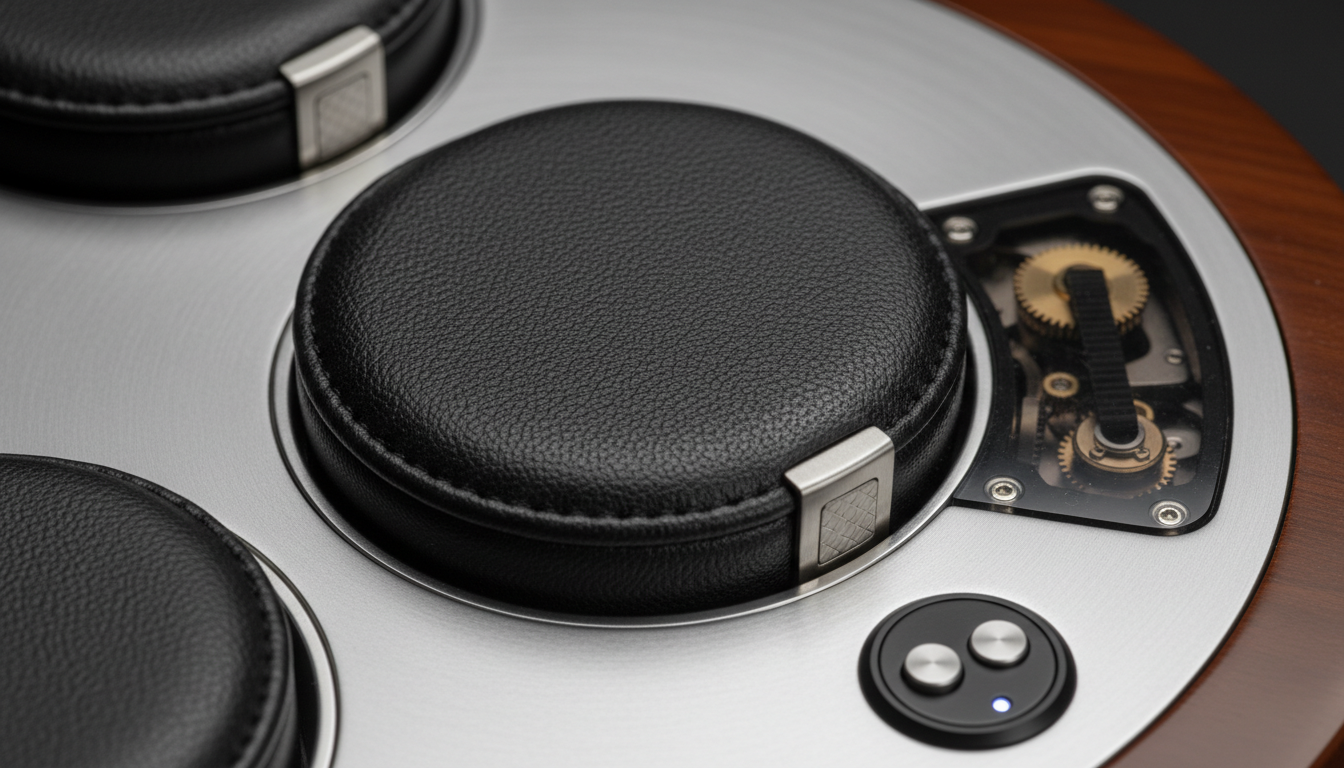 Gros plan sur les compartiments en velours, mettant en valeur les textures luxueuses et les finitions soignées.