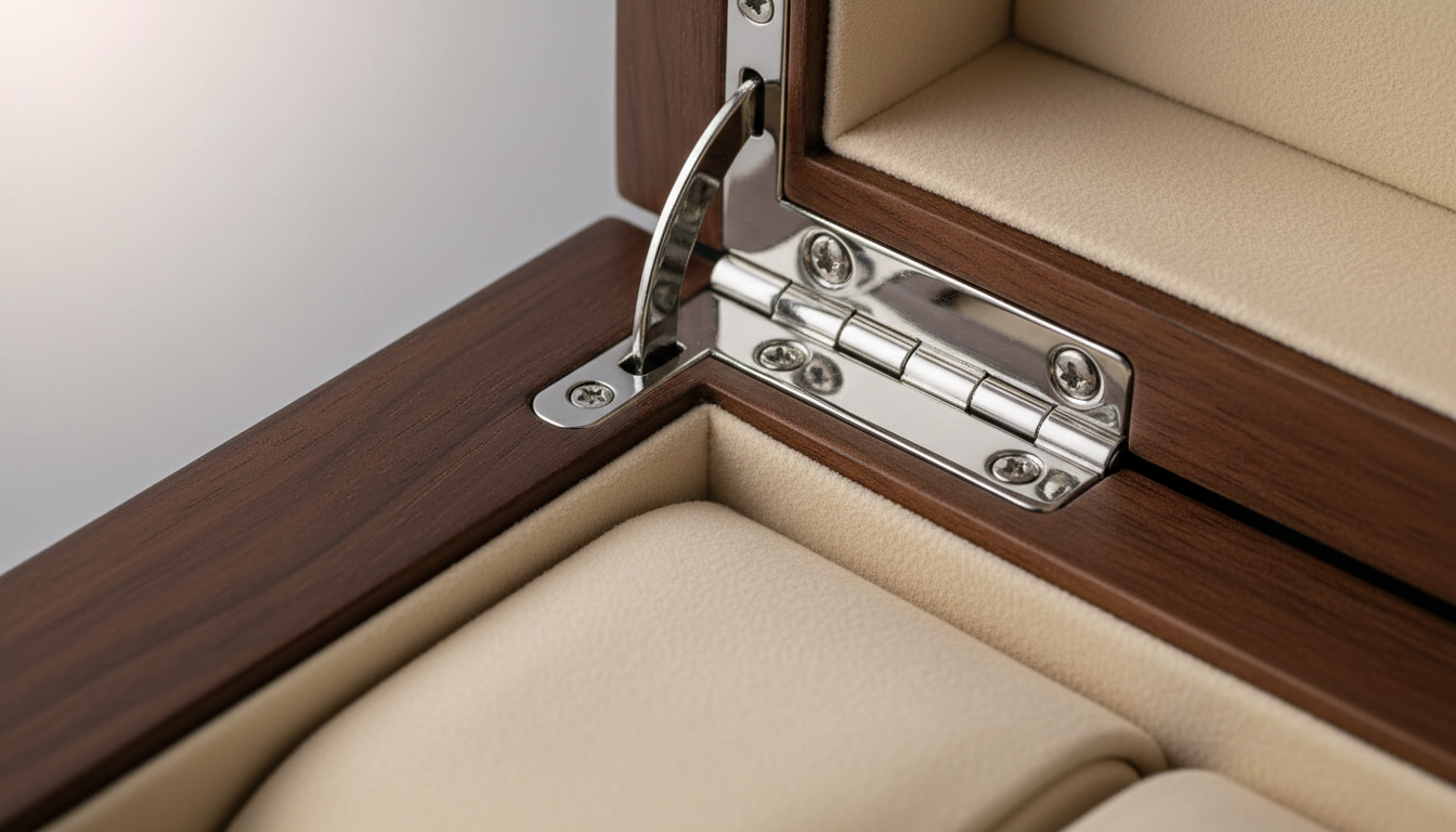 Gros plan sur la doublure en velours doux, qui protège chaque montre des rayures.