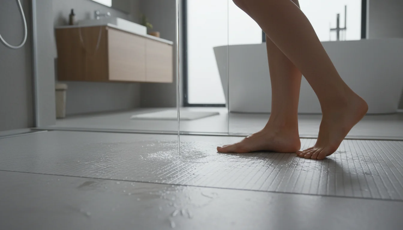 Signification: surface microtexturée en salle de bain - decor