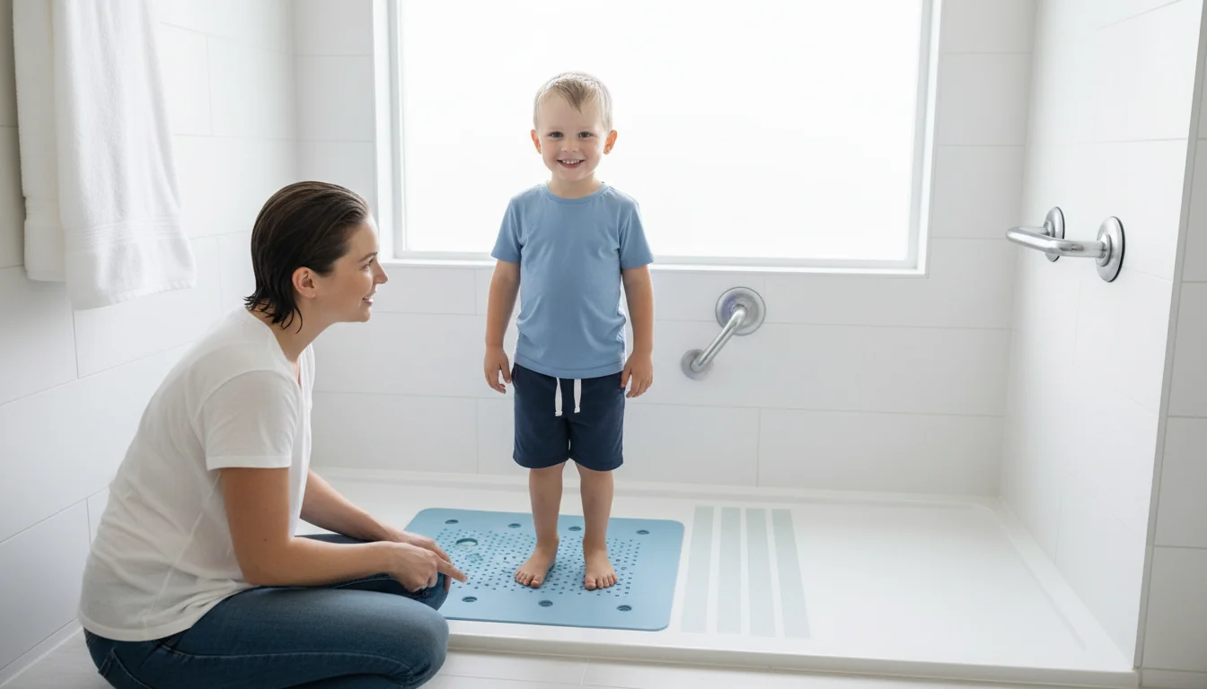 Kinderen die uitglijden onder de douche: beveiligen zonder te boren - lifestyle
