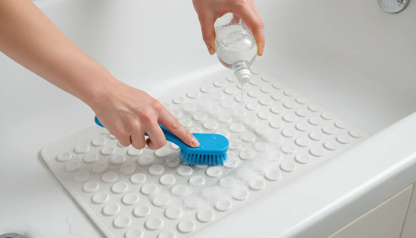Entretenir les ventouses d’un tapis de douche antidérapant - tutorial