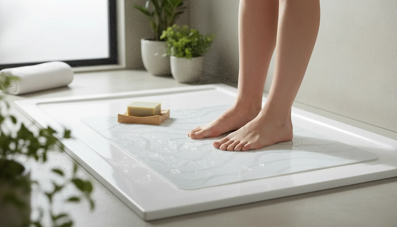 Éviter les marques sur receveur avec un tapis antidérapant - ambiance