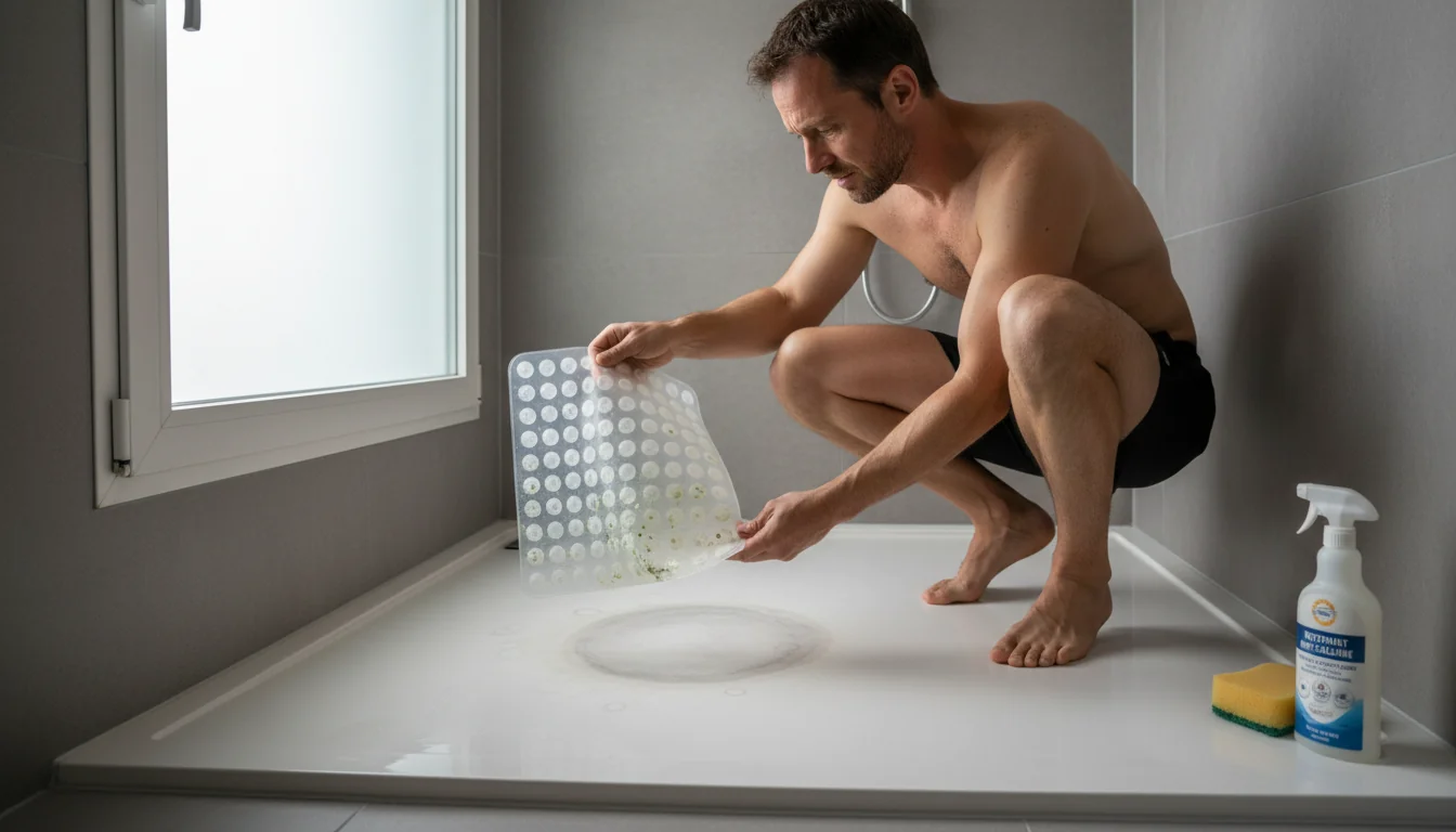 Éviter les marques sur receveur avec un tapis antidérapant - decor