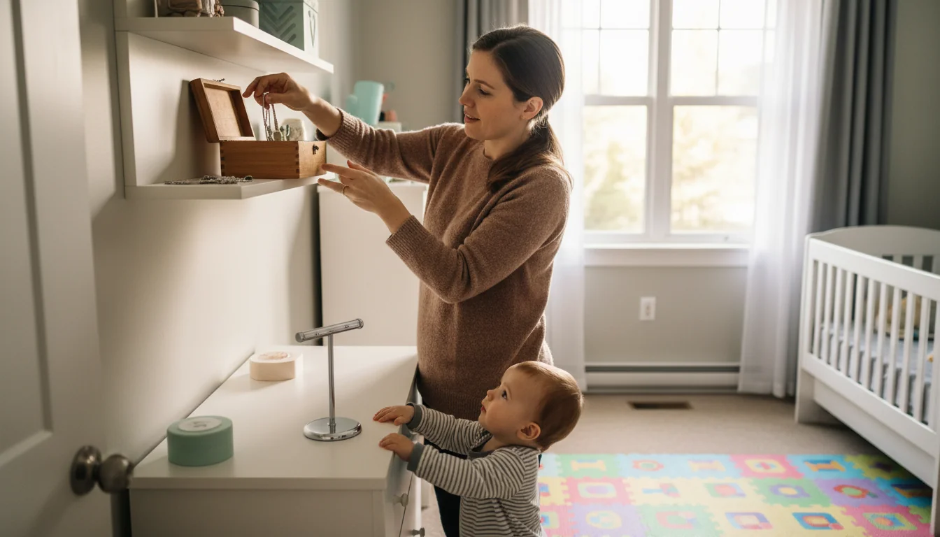 Naissance : sécuriser bijoux et montres loin des petites mains - decor
