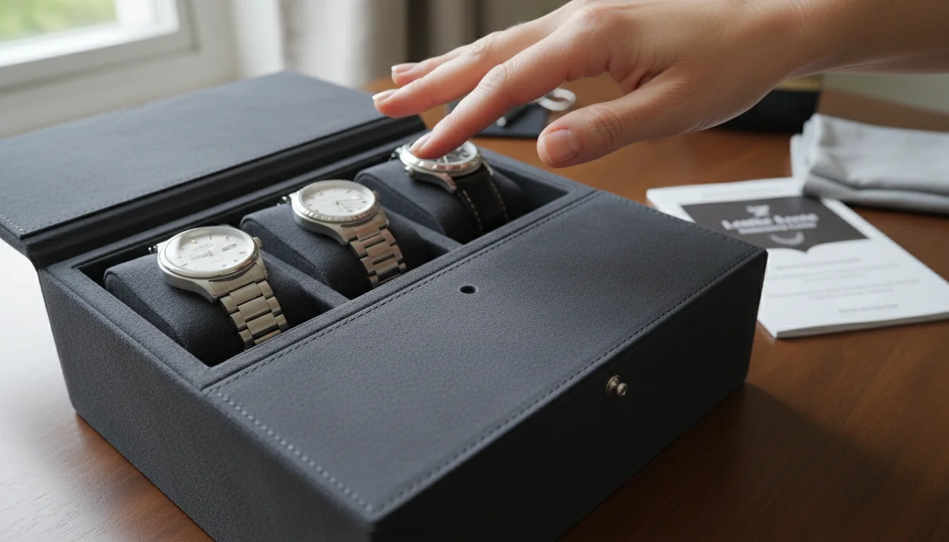 Entretenir une boîte à montre en cuir nubuck sans marquer - lifestyle
