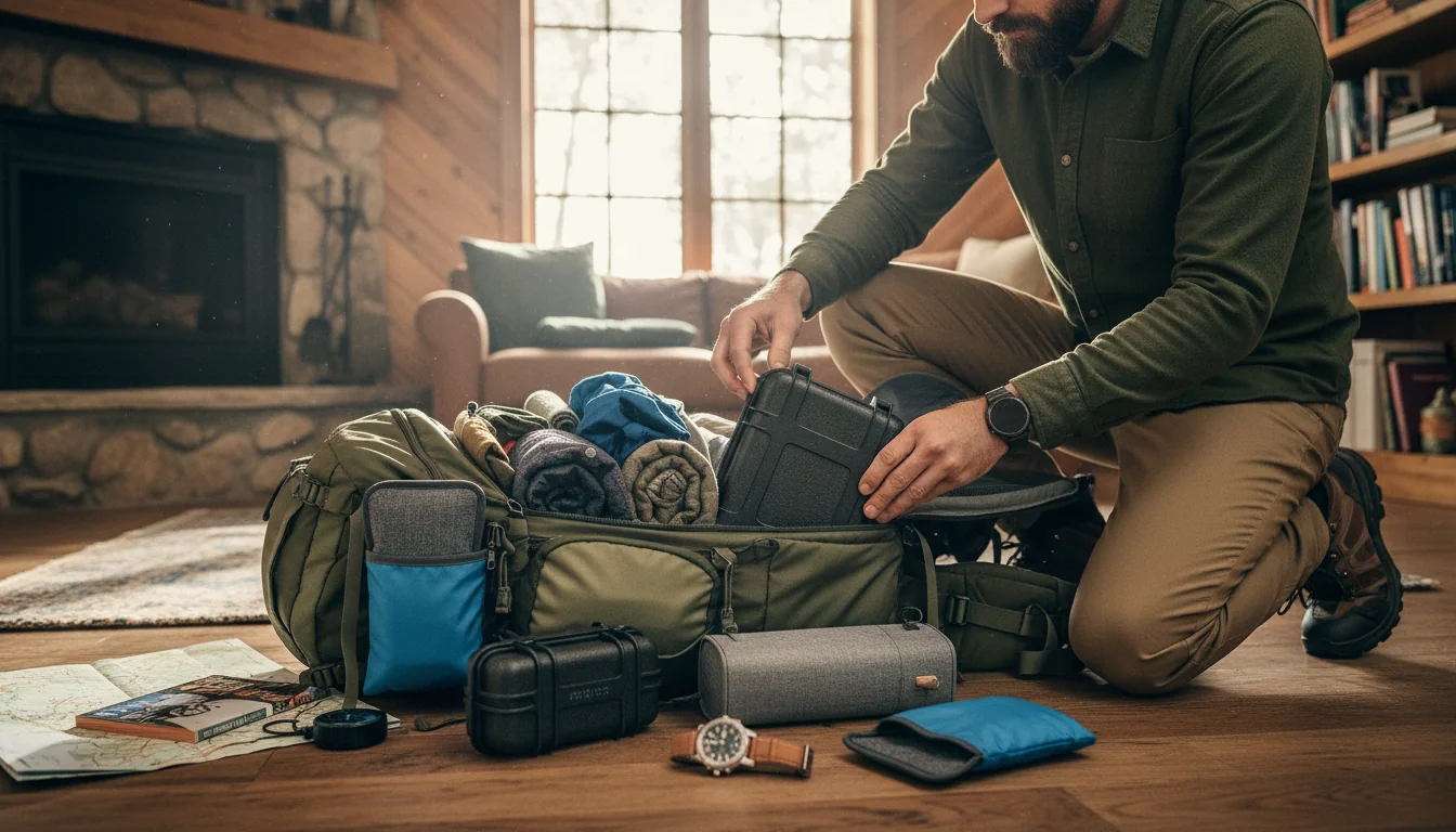 Quel étui à montre choisir pour voyage en sac à dos - decor