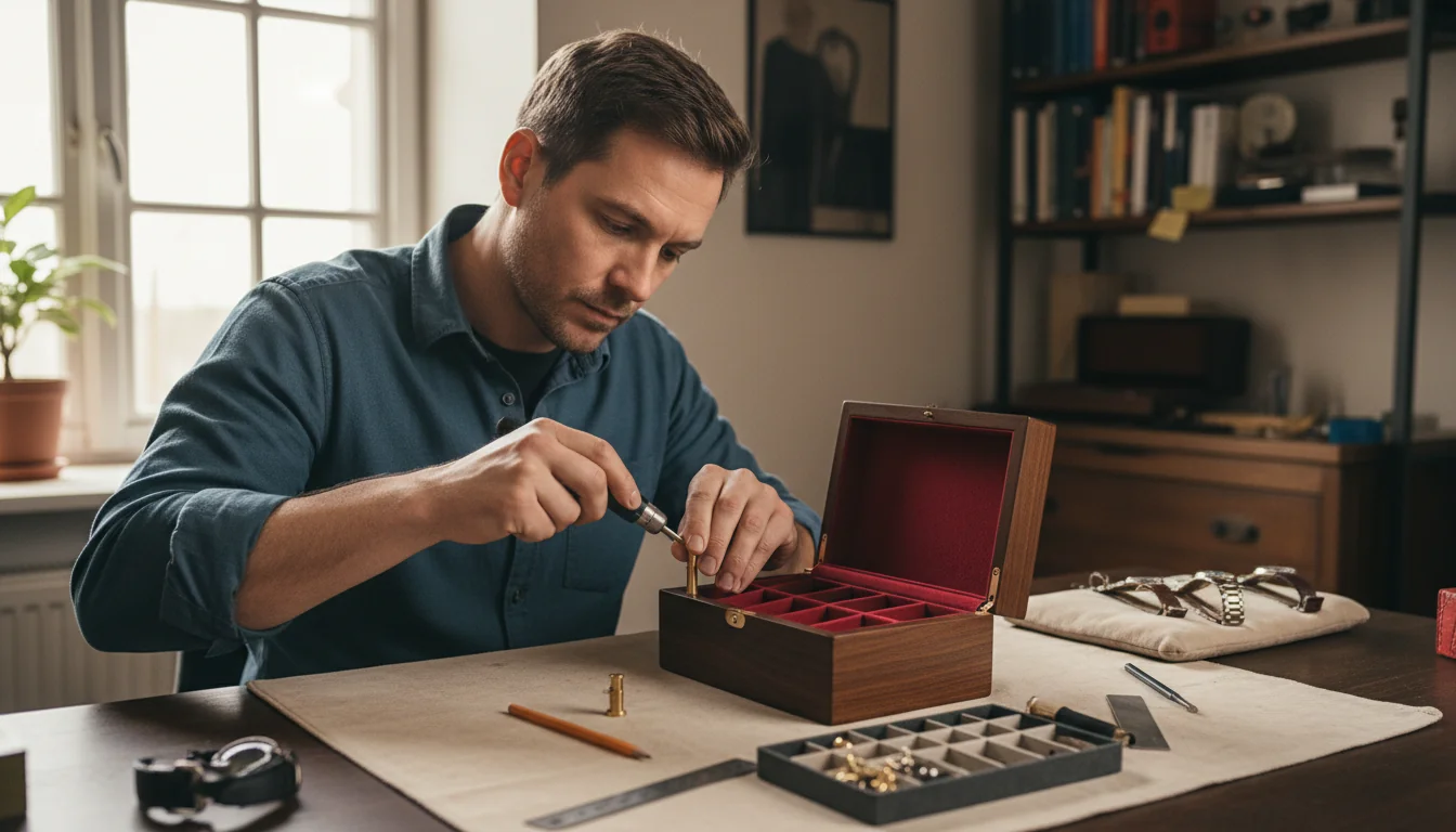 Installer une serrure discrète sur une boîte à montre pas à pas - lifestyle