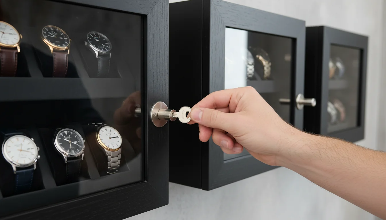 7 boîtes à montre vitrines murales verrouillables (2026) - tutorial
