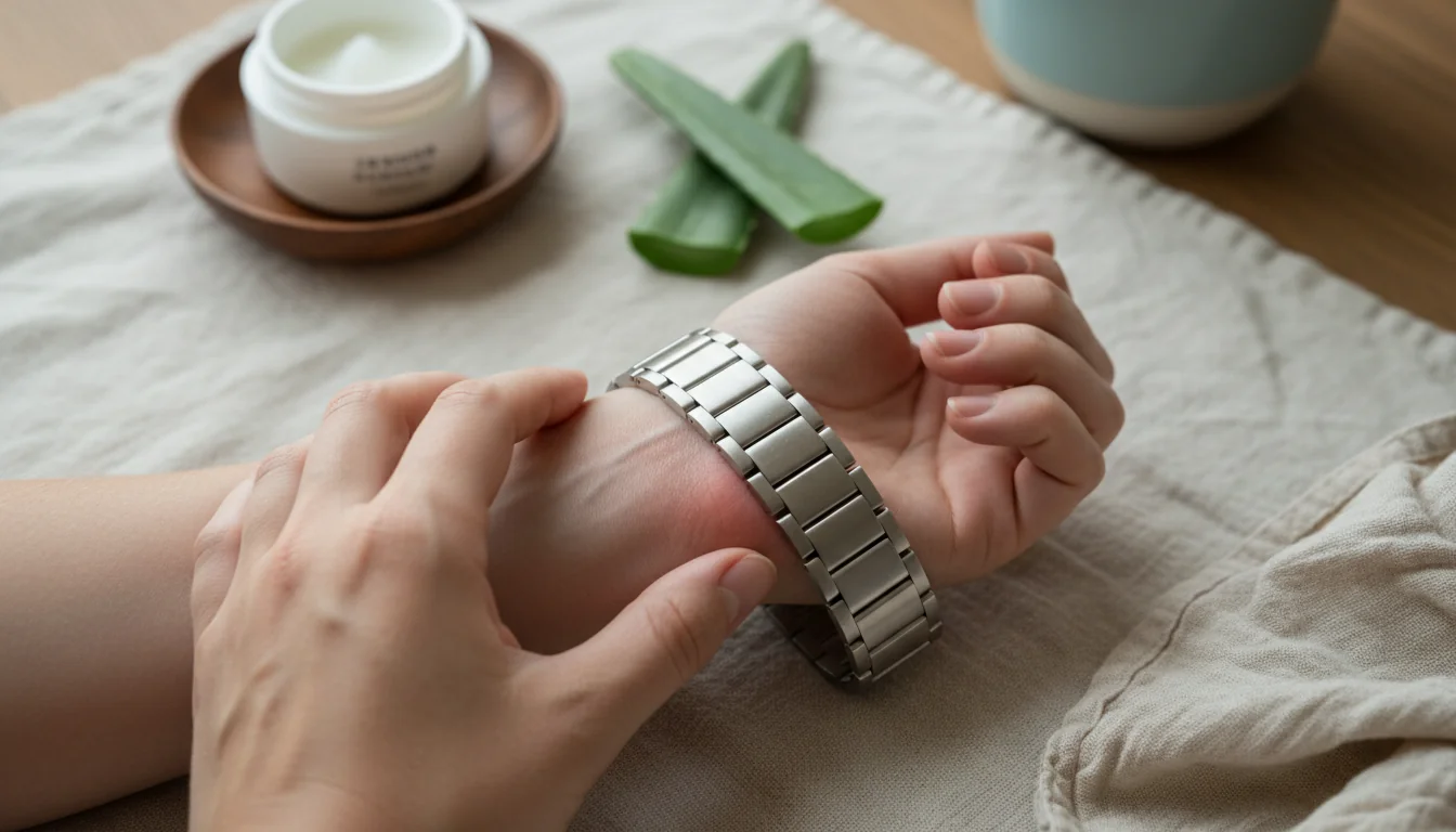 Peau irritée sous bracelet acier : 7 causes et solutions - ambiance