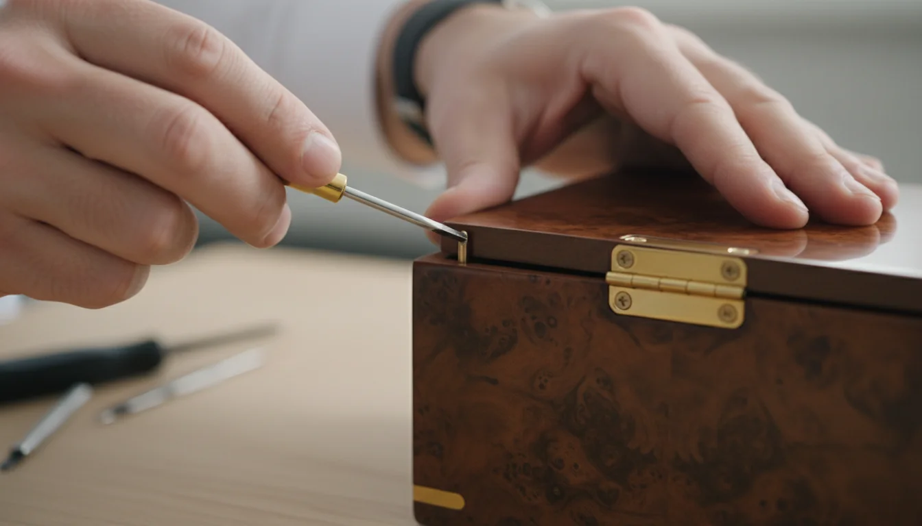 Resserer des charnières de coffret à montre sans jeu - tutorial
