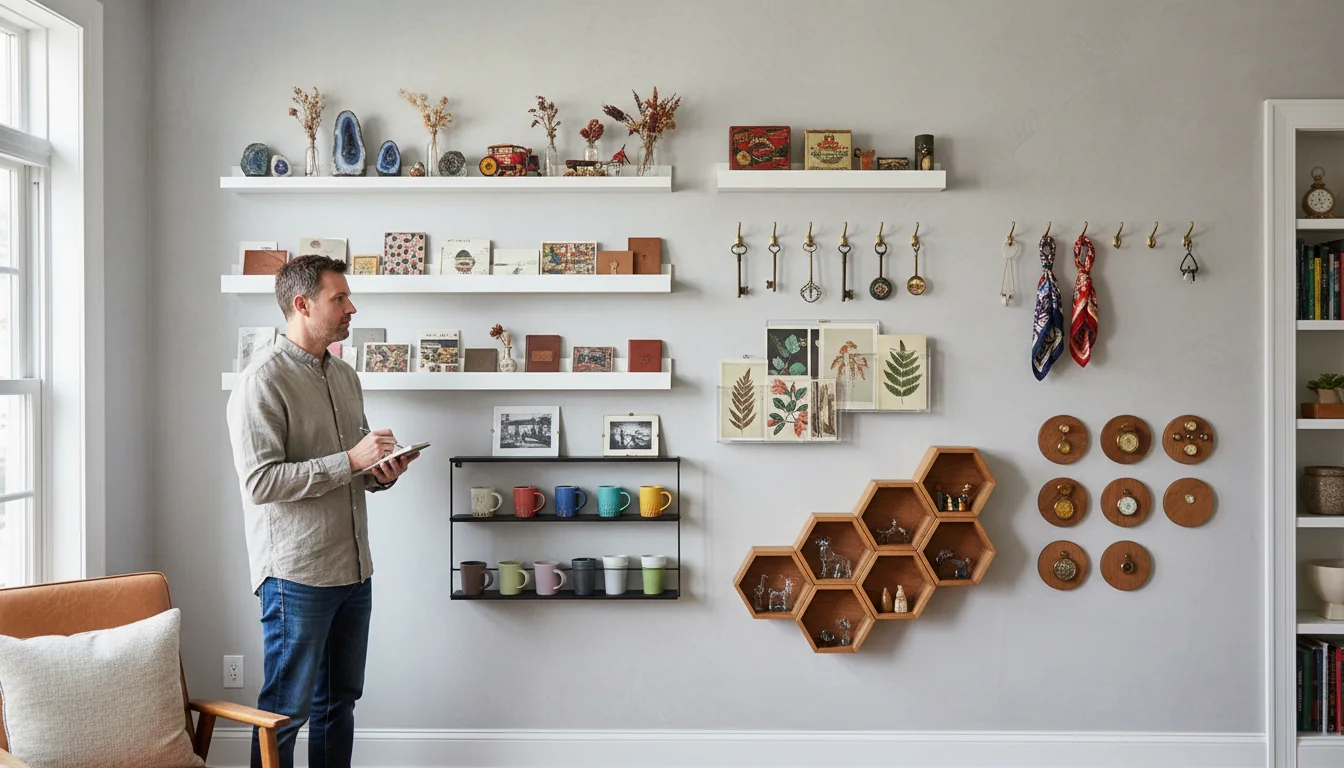7 rangements muraux discrets pour petites collections - decor