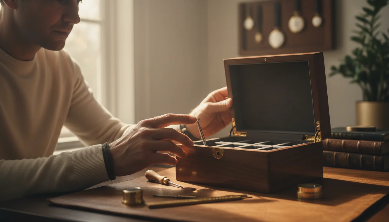 Resserer des charnières de coffret à montre sans jeu - ambiance