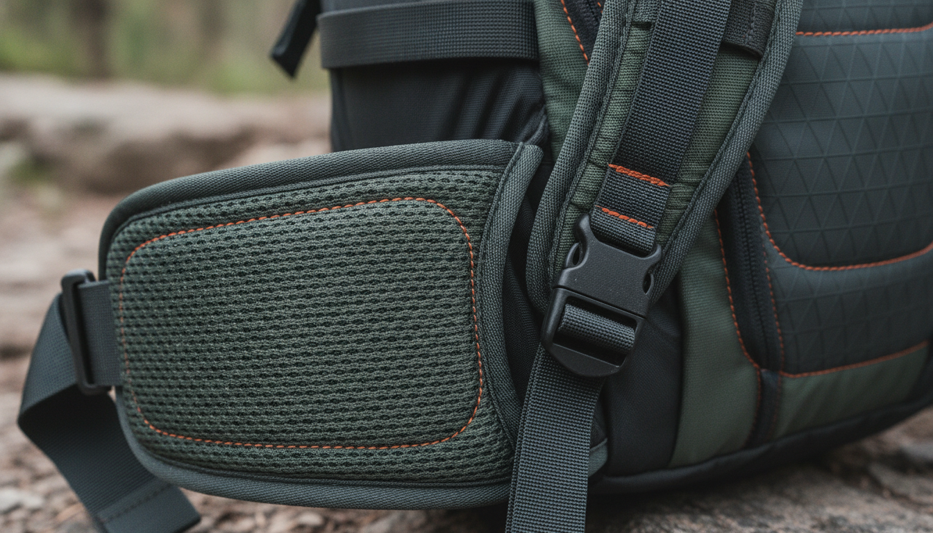 Vue détaillée du sac à dos de randonnée présentant ses caractéristiques distinctives