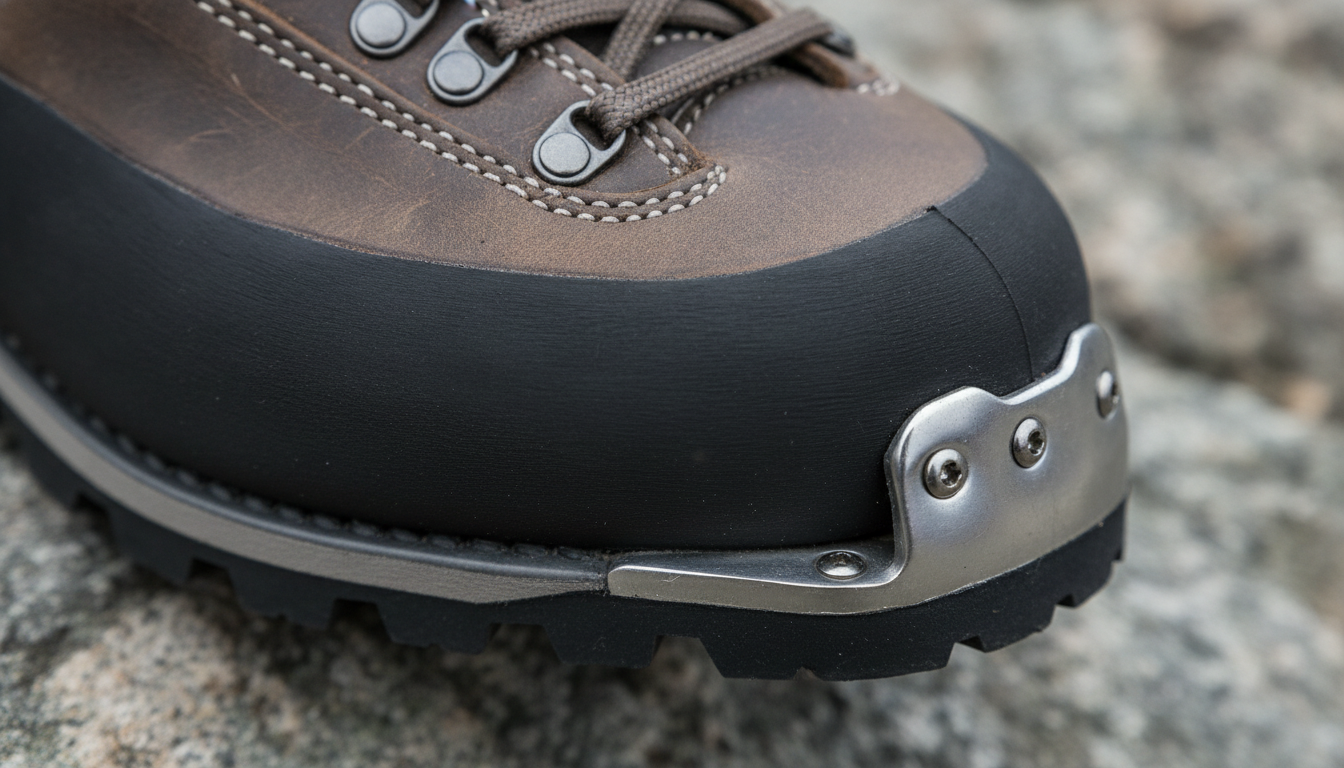 Vue détaillée du chaussure alpinisme randonnée présentant ses caractéristiques distinctives