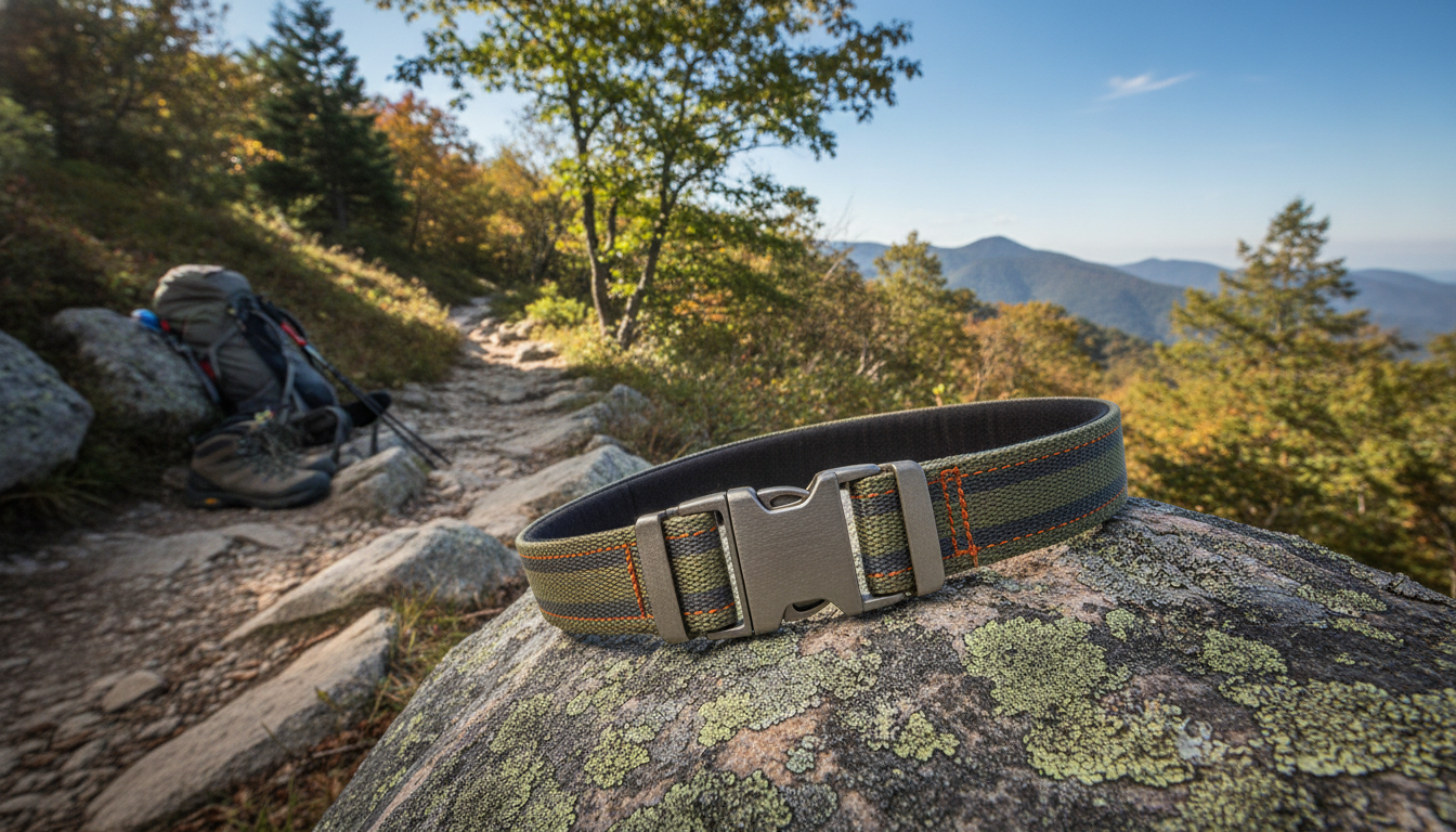 Ceinture de randonnée mis en valeur dans une ambiance décorative raffinée et harmonieuse