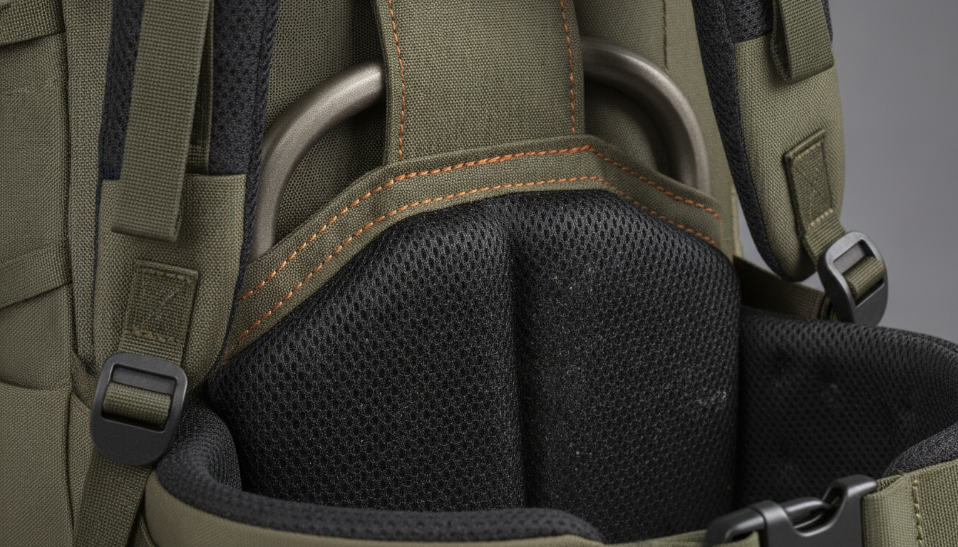 Vue détaillée du sac à dos de randonnée homme présentant ses caractéristiques distinctives