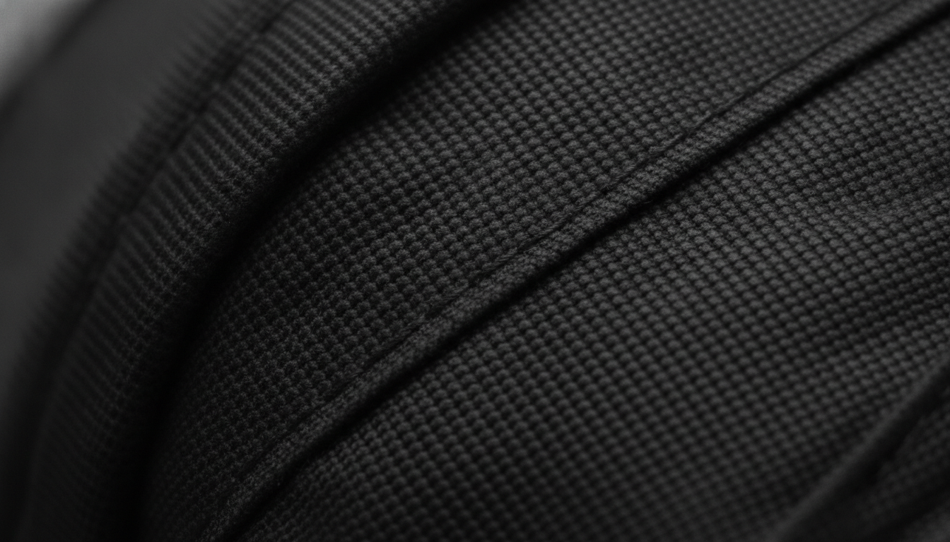 Vue détaillée du sac à dos noir présentant ses caractéristiques distinctives