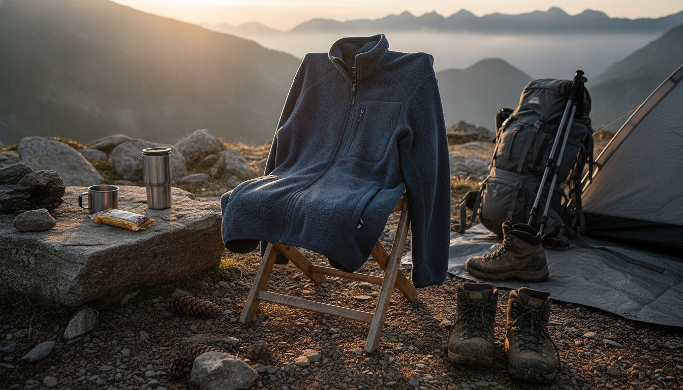 veste polaire randonnée homme intégré dans un environnement quotidien moderne et accueillant