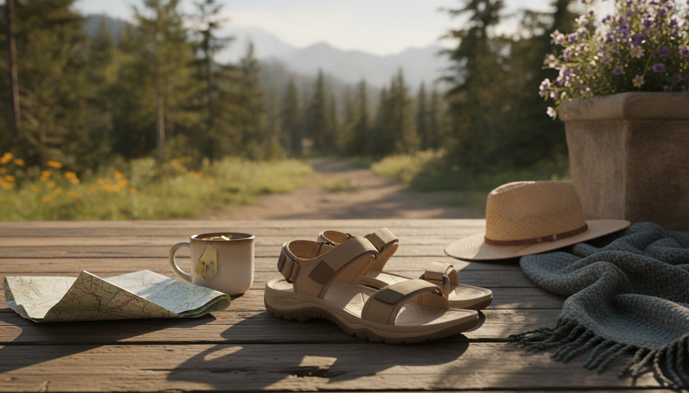 Sandales de Randonnée Femme Pieds Sensibles intégré dans un environnement quotidien moderne et accueillant
