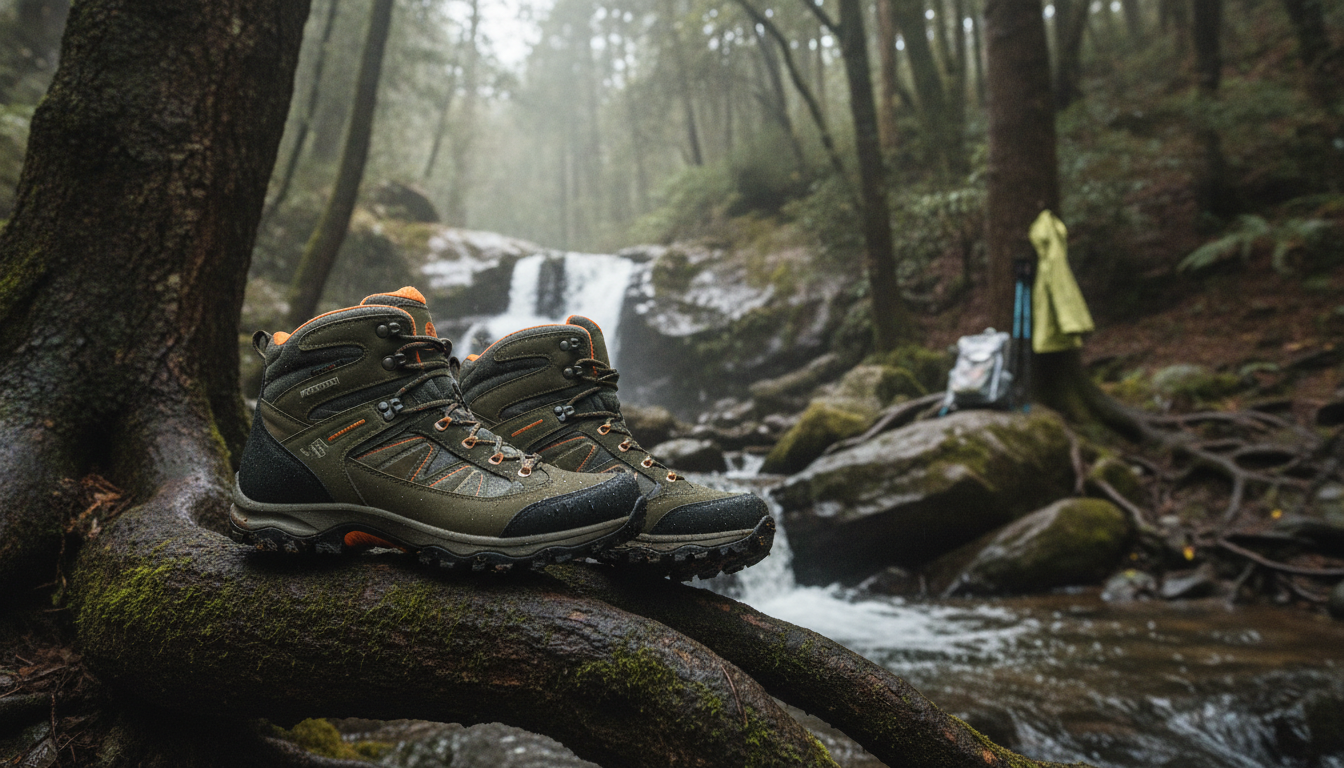 Chaussures de Randonnée Femme Imperméable mis en valeur dans une ambiance décorative raffinée et harmonieuse