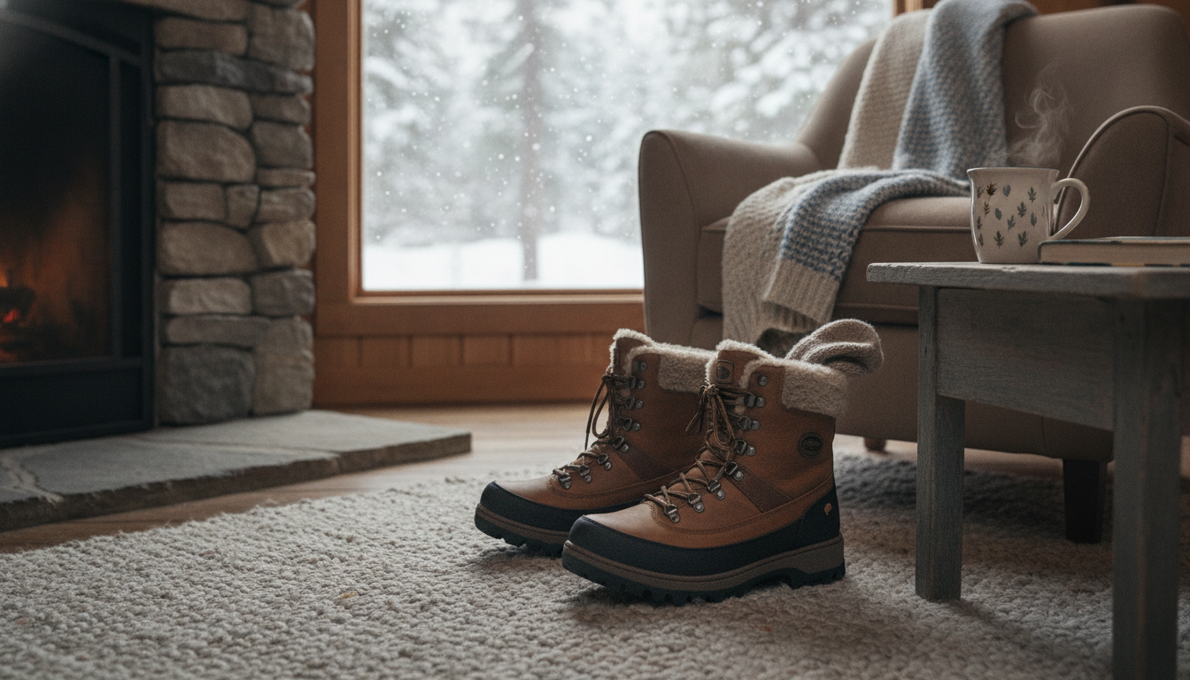Chaussures Randonnée Hiver Femme intégré dans un environnement quotidien moderne et accueillant