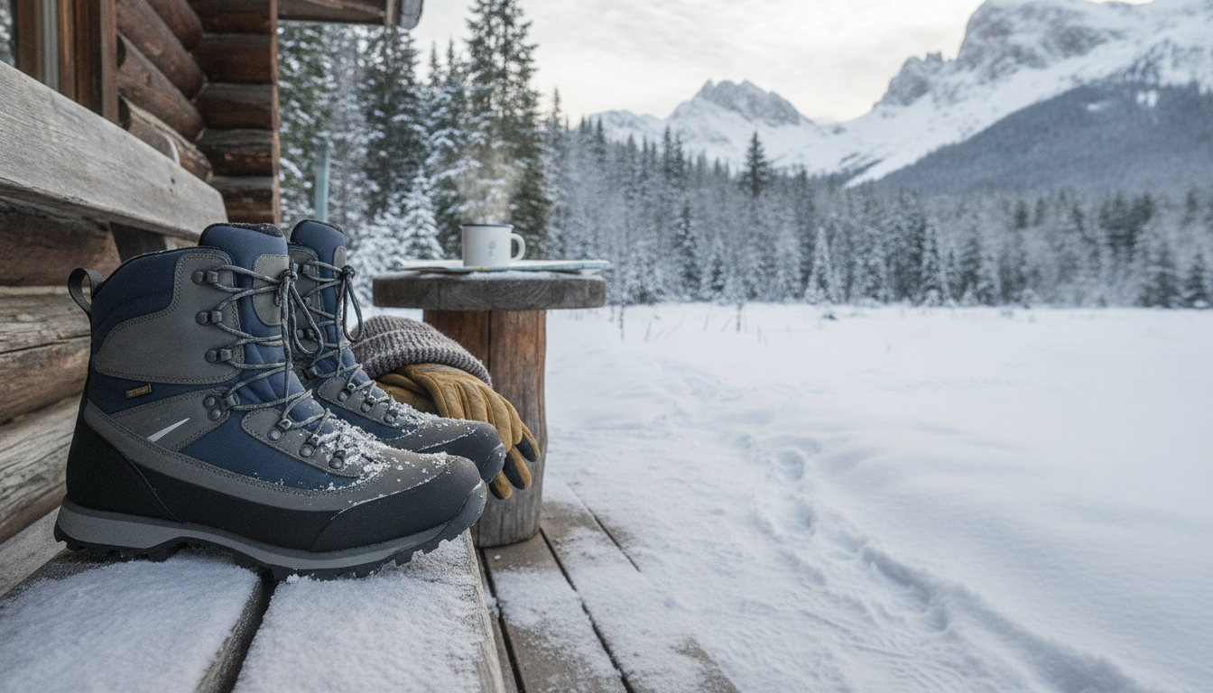 Chaussure Randonnée Neige Homme intégré dans un environnement quotidien moderne et accueillant