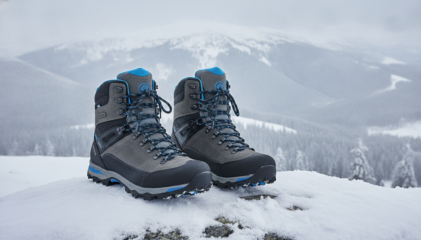 Chaussure Randonnée Neige Homme mis en valeur dans une ambiance décorative raffinée et harmonieuse