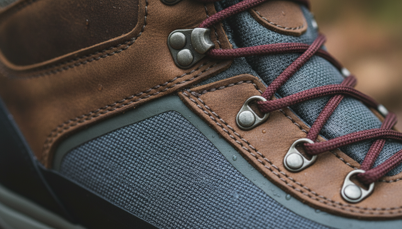 Vue détaillée du chaussure randonnée imperméable présentant ses caractéristiques distinctives