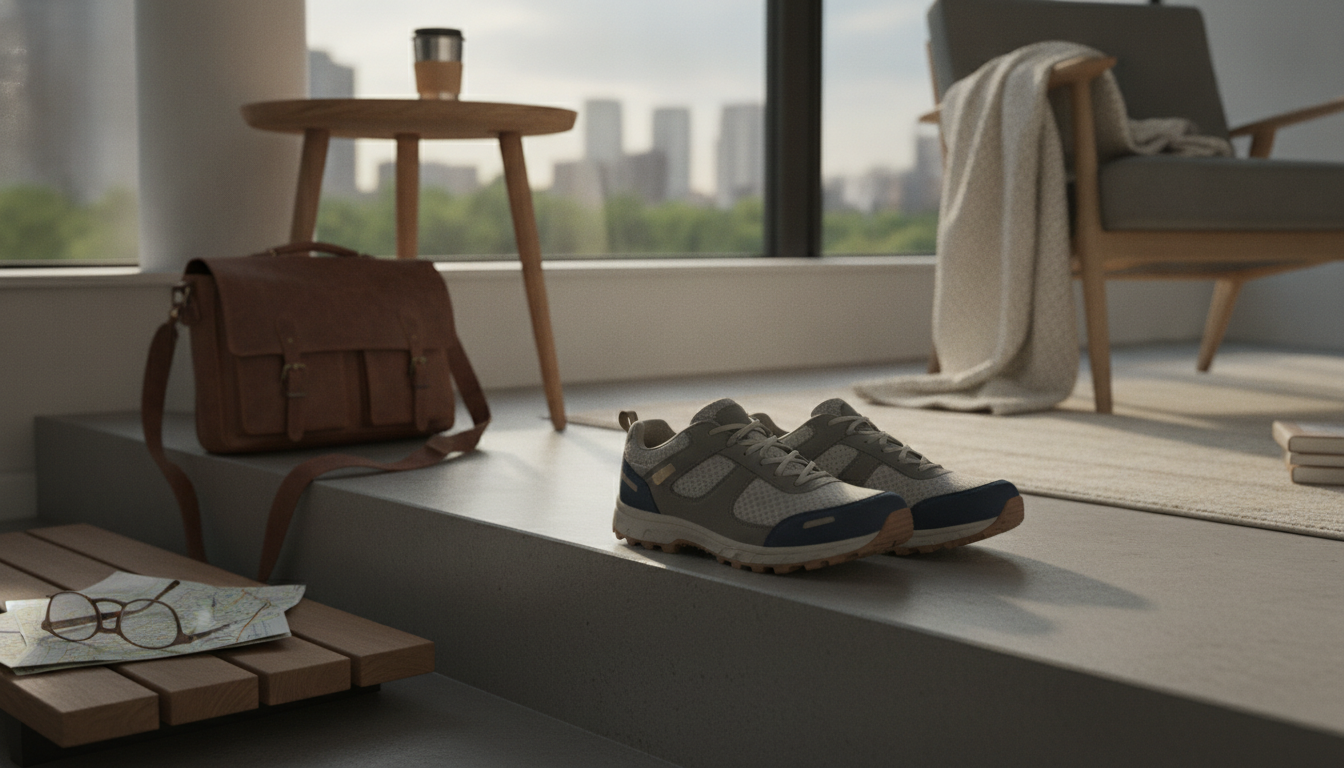 Chaussure Randonnée Urbaine intégré dans un environnement quotidien moderne et accueillant