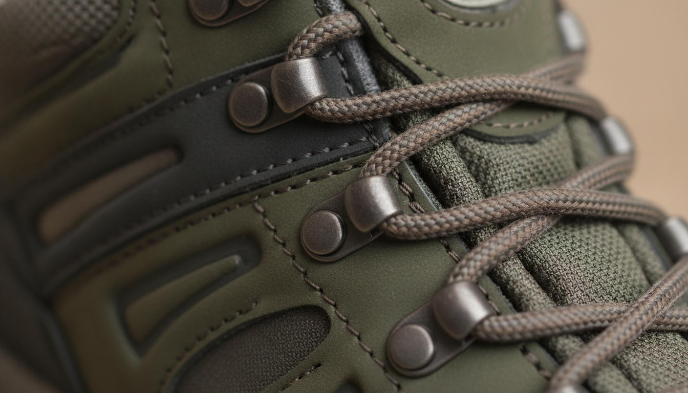 Vue détaillée du chaussures de randonnée orthopédiques présentant ses caractéristiques distinctives