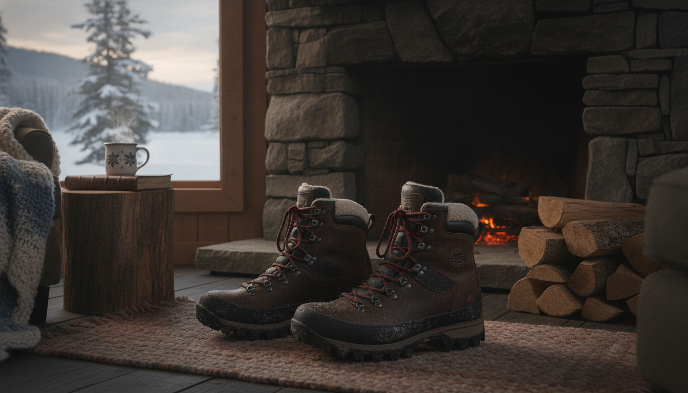 Chaussure Randonnée Hiver intégré dans un environnement quotidien moderne et accueillant
